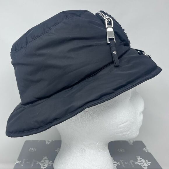 Madden NYC Puffer Bucket a hat with Embellished Zippered Pouch - Picture 9 of 13